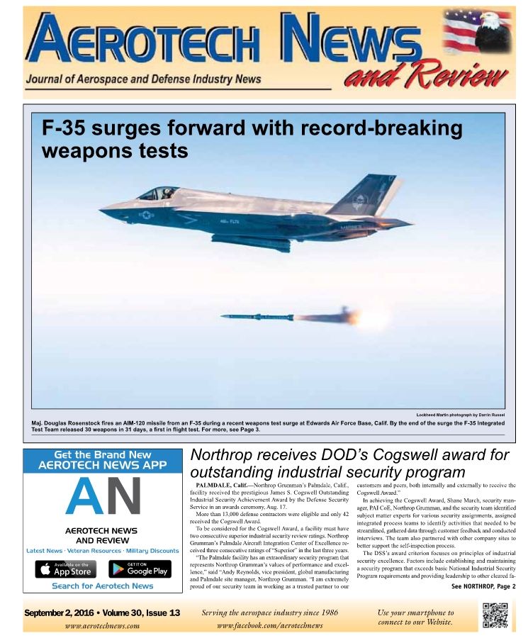 Aerotech News and Review Sept. 2 2016