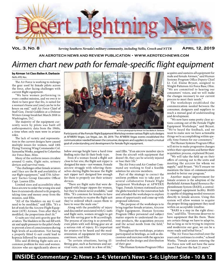 Desert Lightning News, Nellis-Creech AFB Edition, April 12,  2019