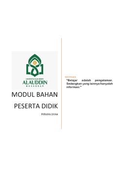 MODUL BAHAN PESERTA DIDIK