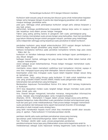 PERBEDAAN K13 DAN KURIKULUM MERDEKA
