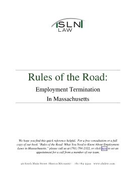 White Paper-Employment Termination