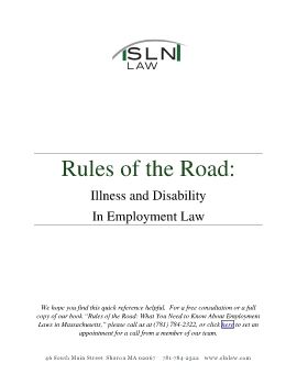 White Paper- Illness and Disability