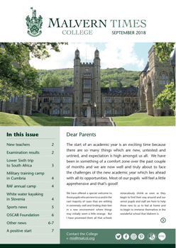 Malvern College Times - Sept 2018