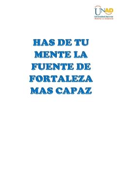 has de tu mente una fuente de fortaleza capaz