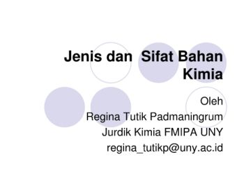 SIFAT - SIFAT BAHAN KIMIA - REGINA TUTIK