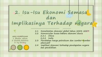 Isu-Isu Ekonomi Semasa dan Implikasinya