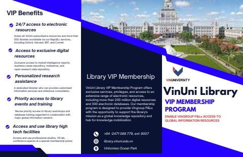 Libary VIP Membership Brochure