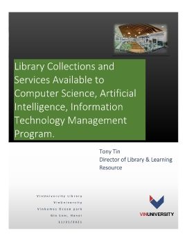 Library Collections and Services Available to  Computer Science, Artificial Intelligence, Information Technology Management  Program.