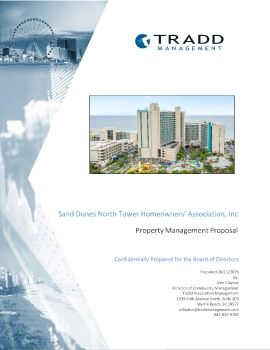 Sand Dunes North Tower HOA Proposal