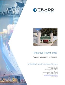 Pinegrove Townhomes Management Proposal