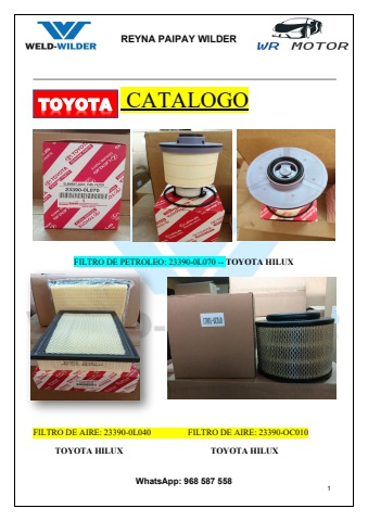 CATALOGO - FILTROS IMPORTADOS