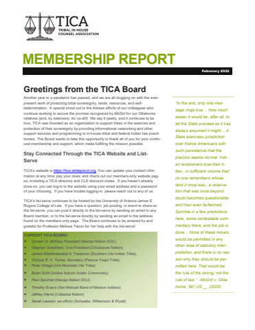 2021 TICA Membership Report