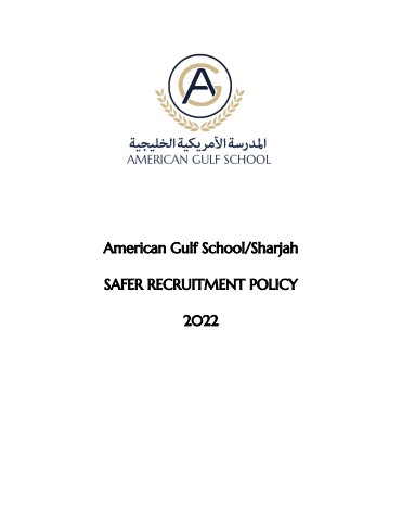 Safer Recruitment Policy