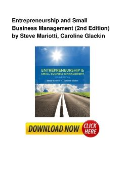 Entrepreneurship and Small Business Management (2nd Edition) by Steve Mariotti, Caroline Glackin