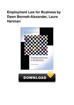 Employment Law for Business by Dawn Bennett-Alexander, Laura Hartman