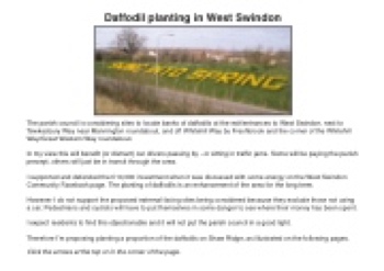 West Swindon Daffodil planting locations