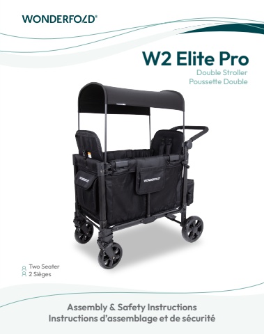 W2 Elite Pro Stroller Wagon (CA FrenchEnglish)