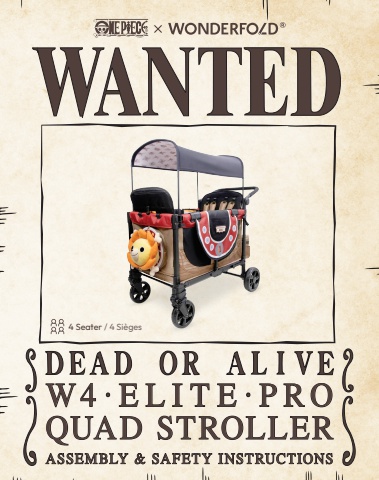 W4 Elite Pro One Piece Stroller Wagon (CA French+English)