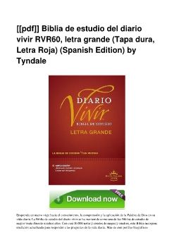 [[pdf]] Biblia de estudio del diario vivir RVR60, letra grande (Tapa dura, Letra Roja) (Spanish Edition) by Tyndale