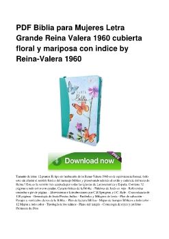 PDF Biblia para Mujeres Letra Grande Reina Valera 1960 cubierta floral y mariposa con indice by Reina-Valera 1960