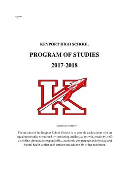 2018-2019 KHS Program of Studies