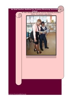 An ideal teacher destined for Erasmus Monareng Secondary School (1)