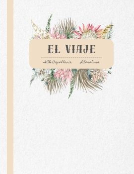 English Notebook Cover in Natural Floral Boho Style 