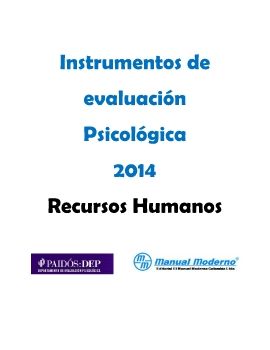 CATALOGO MANUAL MODERNO RECURSOS HUMANOS