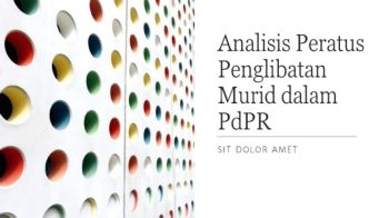 Analisis Peratus Penglibatan Murid dalam PdPR