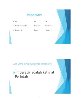 e Modul Imperativ