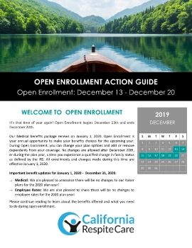 Cal Resite Care - 2020 Open Enrollment Action Guide