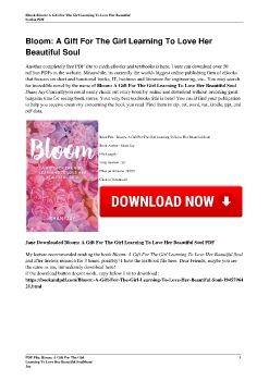 Bloom: A Gift For The Girl Learning To Love Her Beautiful SoulShani Jay