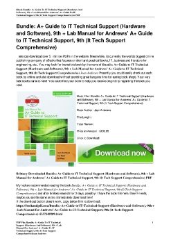 Bundle: A+ Guide to IT Technical Support (Hardware and Software), 9th + Lab Manual for Andrews’ A+ Guide to IT Technical Support, 9th (It Tech Support Comprehensive)Jean Andrews