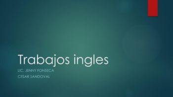 Trabajos ingles