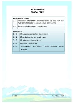 Tantri Basa Jawa Kelas 6 (Bab 4)