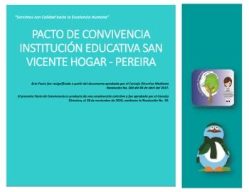 PACTO DE CONVIVENCIA INSTITUCIÓN EDUCATIVA SAN VICENTE HOGAR - PEREIRA