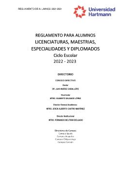 REGLAMENTO ALUMNOS  Ciclo 2022-2023