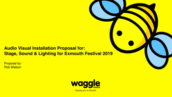 Waggle Events Tender for Exmouth Festival 2019