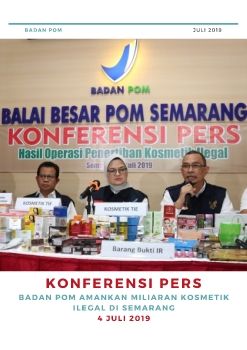 Konferensi Pers Pengamanan Kosmetik Ilegal di Semarang