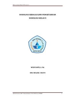 Modul  sosiologi  Kelas X  KD 3.1 dan 4.1
