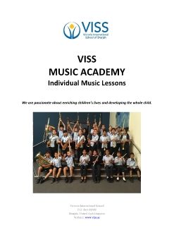 VISS Music Academy Brochure 2019-2020