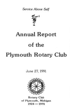 1991 Plymouth Rotary Annual Report