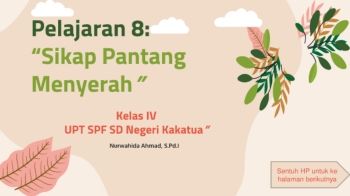 Kelas 4  Pelajaran 8 Rendah Hati