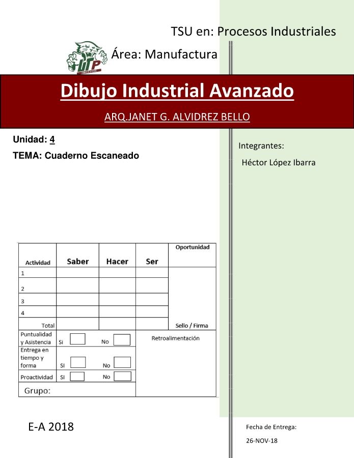 CUADERNO DIBUJO INDUSTRIAL HECTOR LOPEZ 