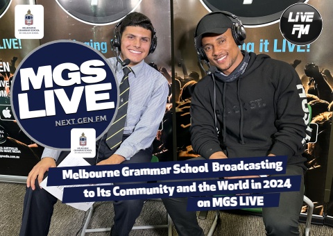 MGS LIVE on LIVE FM produced by Melbourne Grammar School