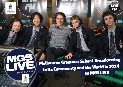 MGS LIVE on LIVE FM produced by Melbourne Grammar School October 2024