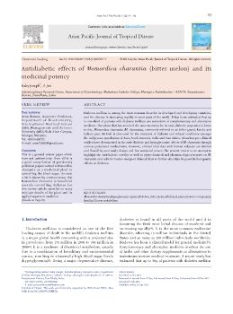 Antidiabetic Effect of Bitter Melon