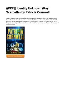 ((PDF)) Identity Unknown (Kay Scarpetta) by Patricia Cornwell