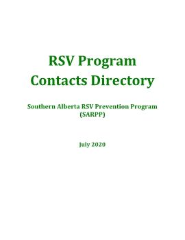 RSV Program Contacts Directory 2020