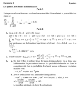 TS - BAC - Loi exponentielle - corrigés